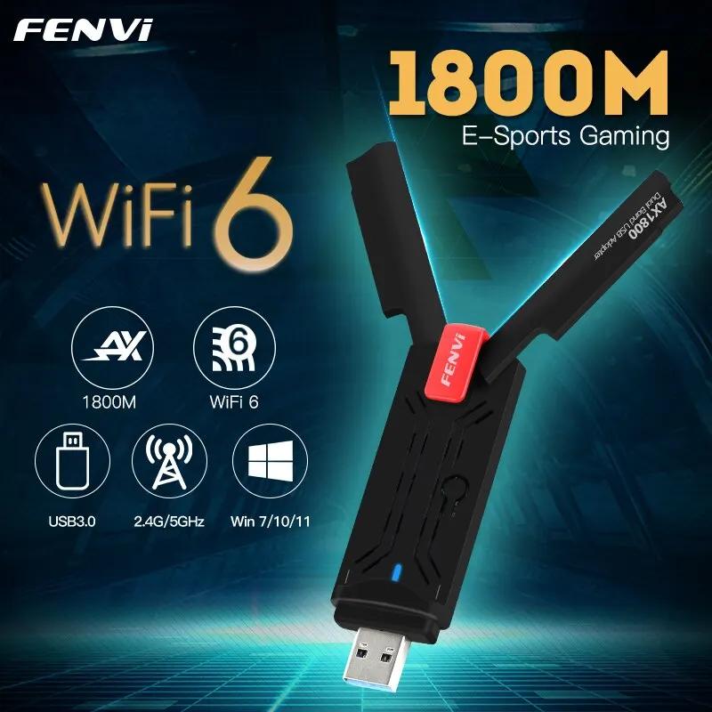 FENVI      Ʈũ ī,  6 USB , AX1800 2.4G, 5GHz, 6E AXE3000, USB 3.0  , Win7 10 11